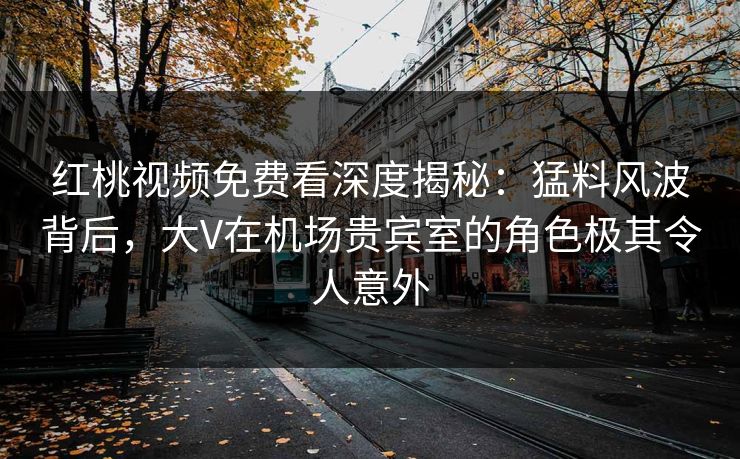 红桃视频免费看深度揭秘：猛料风波背后，大V在机场贵宾室的角色极其令人意外